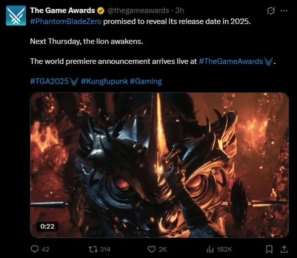 《影之刃零》定档2025TGA-发售日期即将揭晓