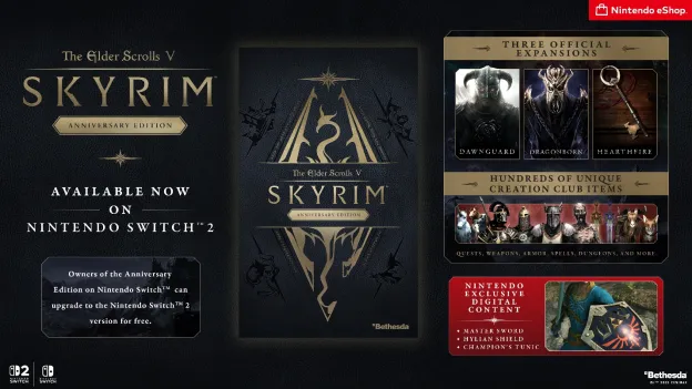 《TheElderScrollsV:Skyrim》周年版登陆Switch2