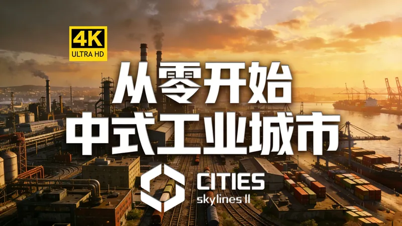 【4K】从零开始！中式工业城市建造！二狗村长疯了！《都市天际线2》 Cities: Skylines II/模拟经营/城市建设