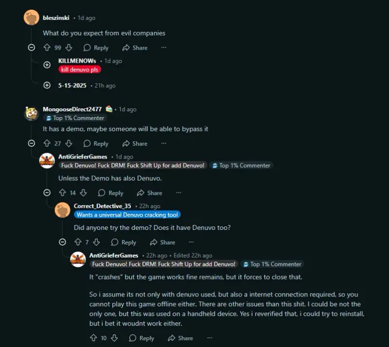 《虚实万象》Denuvo争议