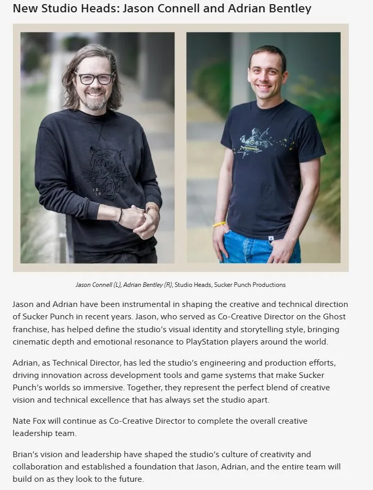 《羊蹄山之魂》开发商CEO年底卸任