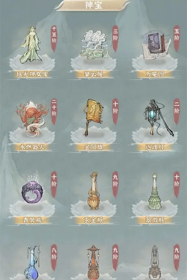 《碧海苍云录》神宝强度排行榜-全面解析神宝实力