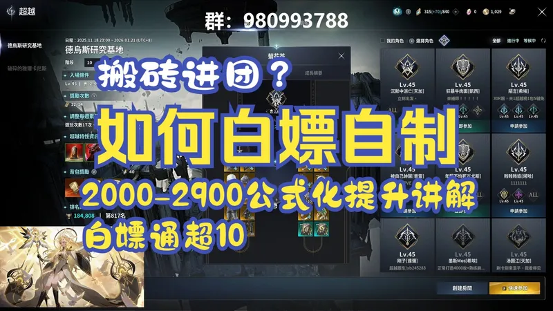 永恒之塔2关于2000装等后续4养1或8养1拉到2900装等公式化策略/各副本阶段装分要求/装备制作优先级
