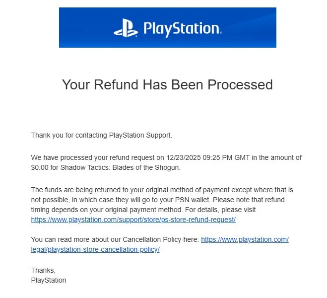 《影子战术》漏洞领取游戏被索尼收回