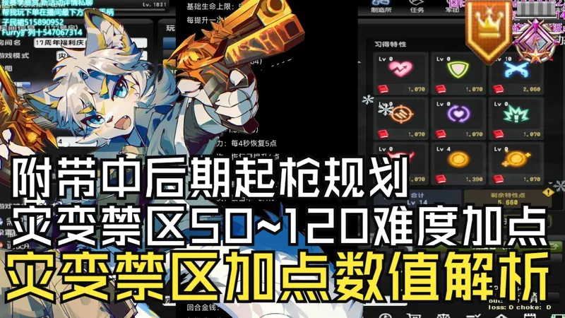 【CSOL老王】攻略·灾变禁区中期加点数值解析！50级~120级加点规划攻略！出枪顺序一览！新模式助你再战十年！