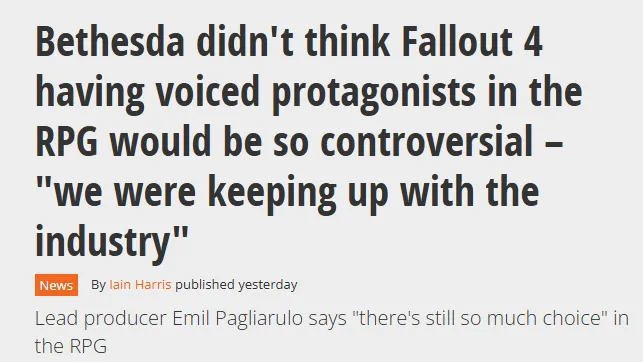 《辐射4》主角配音争议