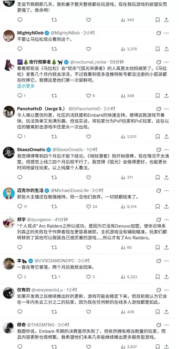 《ARCRaiders》上线两月留存率超80%