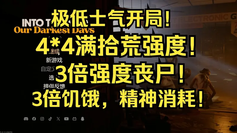 极低士气！三倍强度丧尸！3倍人物消耗！0.9版本 父女【肉铺】开局《初始资源：无》泄露区通关全流程（勇闯死人谷：暗黑之日）完结
