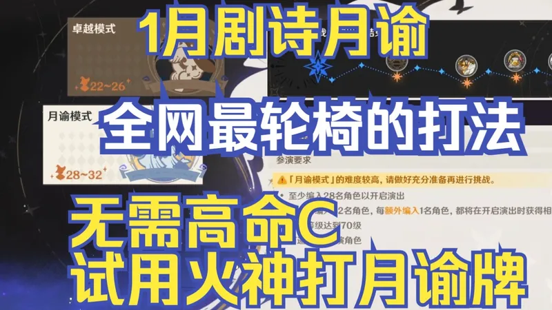 1月幻想真境剧诗】最轮椅的一集，全试用不穿圣遗物都能满？以后看水雷自动填写非常简单