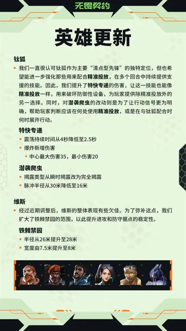 《无畏契约》1月8日更新