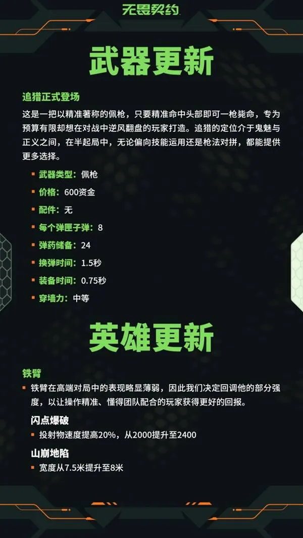 《无畏契约》1月8日更新