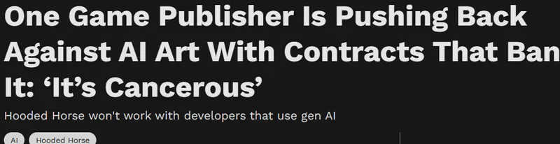 知名游戏发行商CEO坚决反对AI介入