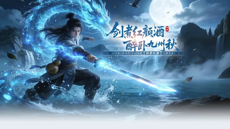 《剑啸九州》新服剑煮红颜开启-邀您畅享豪情武林江湖