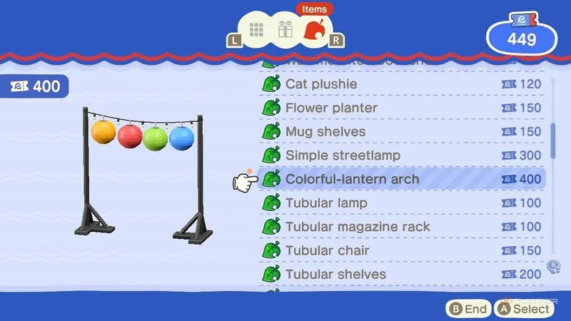 《集合啦！动物森友会》纪念品商店道具推荐