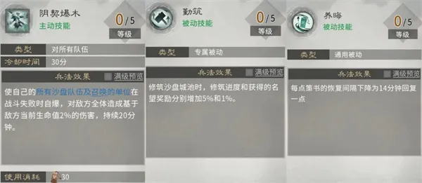 《三国天下归心》林系兵法加点推荐