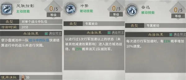 《三国天下归心》风系兵法加点推荐