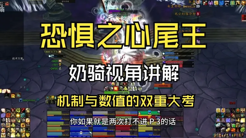 恐惧之心尾王大女皇夏柯希尔攻略奶骑视角讲解【解谜熊猫人-魔兽怀旧服】