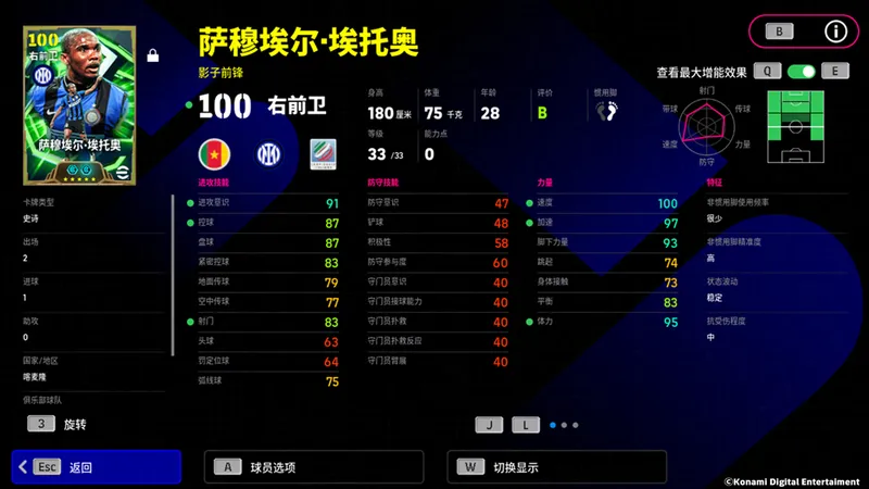 非洲猎豹埃托奥登场