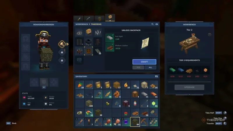 《Hytale》背包升级方法
