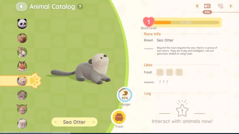 《心动小镇》海獭位置及喜爱食物详解