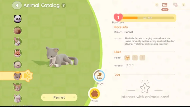《心动小镇》雪貂位置及喜爱食物详解