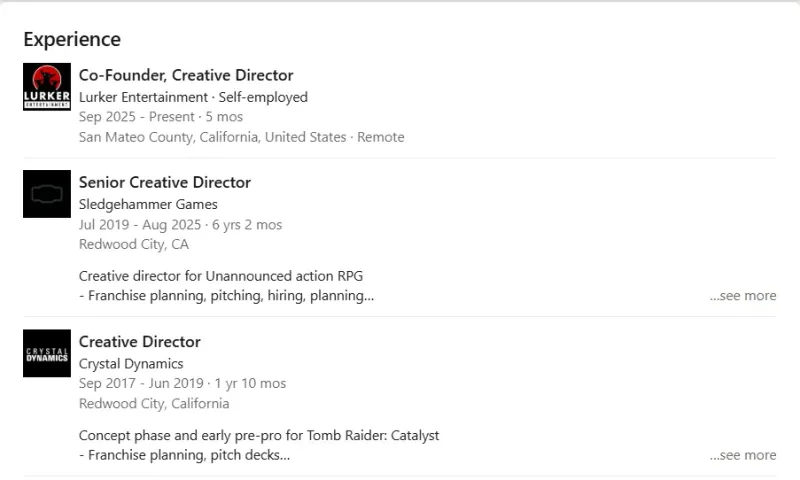 《使命召唤》开发商大锤工作室打造动作RPG