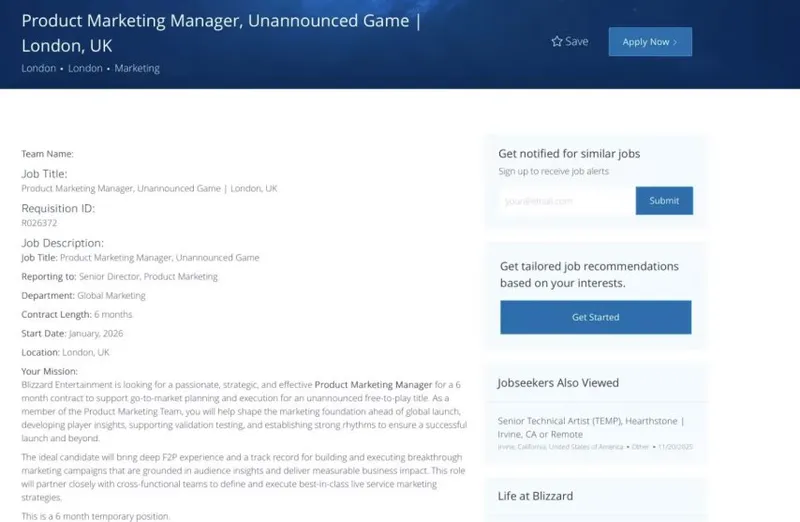 《魔兽世界》新免费游戏曝光-星际射击与怀旧服双重猜想
