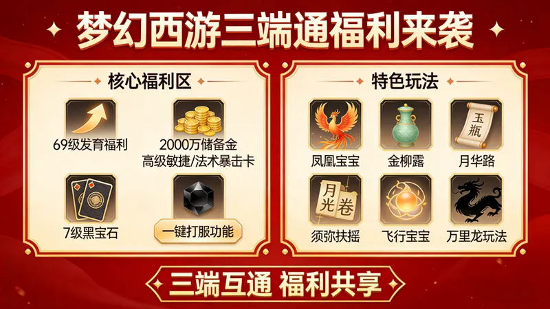 梦幻西游 全网最好最全 公益养老服 支持一个人五开 免费 开局攻略