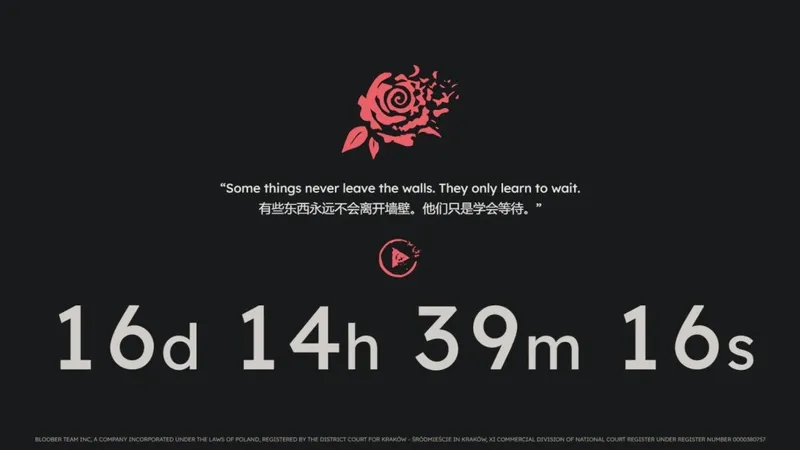 《寂静岭2》重制团队情人节神秘预告-血色玫瑰暗示新作主题