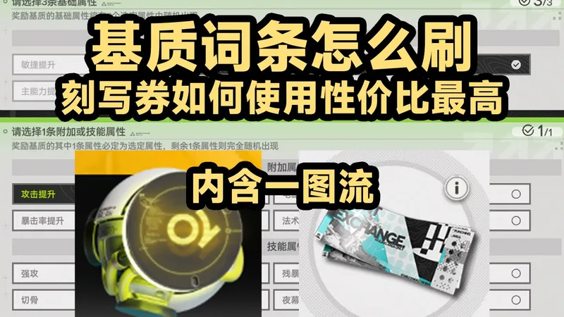 基质词条怎么刷 刻写券如何使用性价比最高