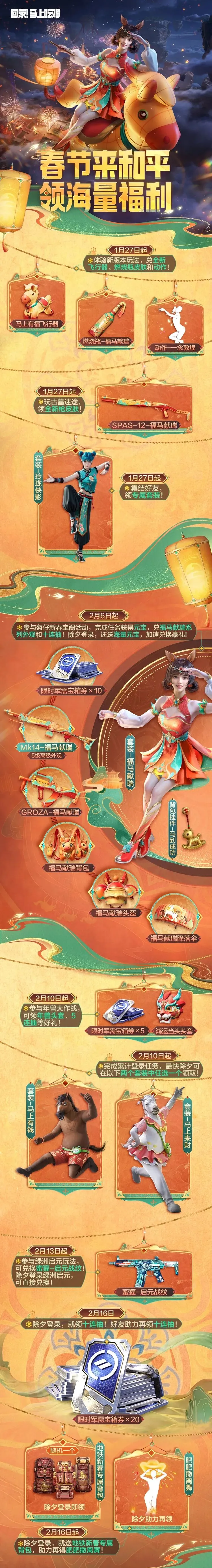 《和平精英》新春福利大揭秘