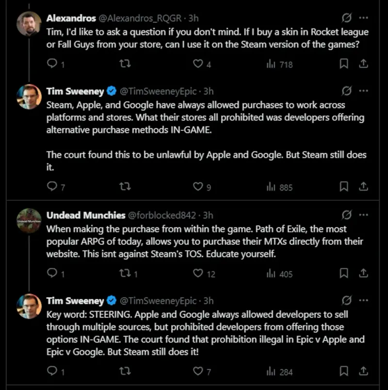 《堡垒之夜》相关EpicCEO支持Valve英国9亿美元诉讼