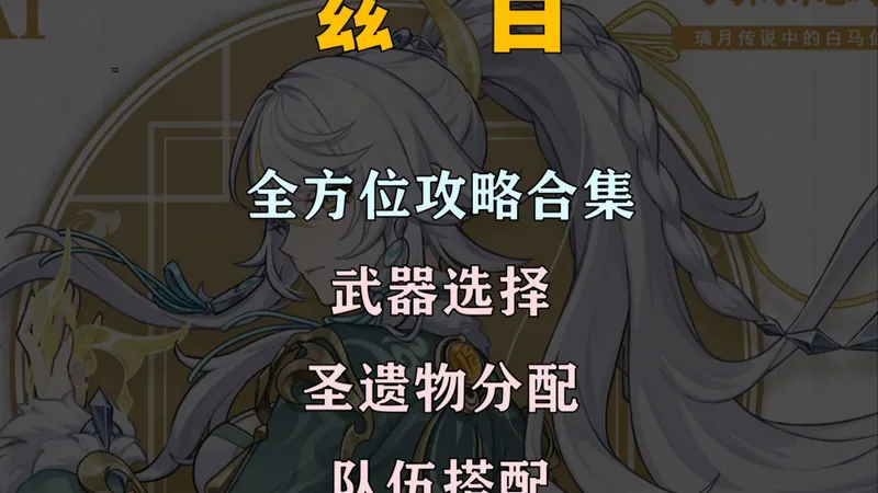 兹白全方位攻略合集，武器选择、圣遗物分配、队伍搭配。抽了兹白不会养？看这个视频就够了