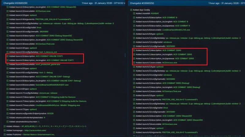 《皇牌空战8》Steam数据泄露