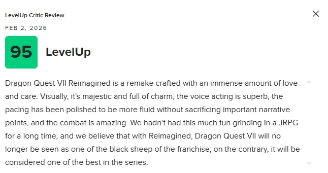 《勇者斗恶龙7》重制版M站83分