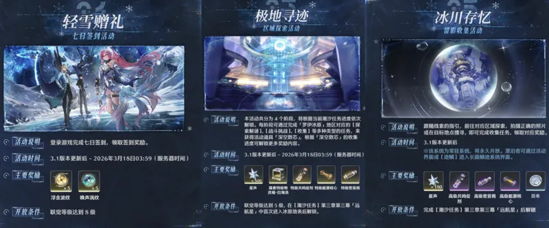 鸣潮3.1版本活动介绍