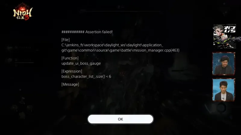 《仁王3》官方直播遇PS5崩溃