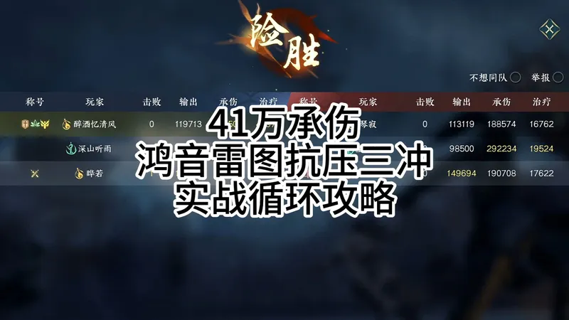 鸿音33公平论武循环攻略