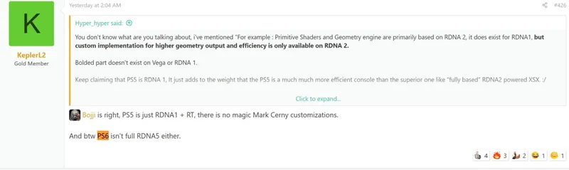 PS6不会采用完整RDNA5架构