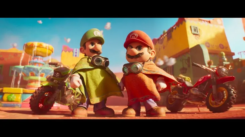 《超级马里奥兄弟》电影与视频布局