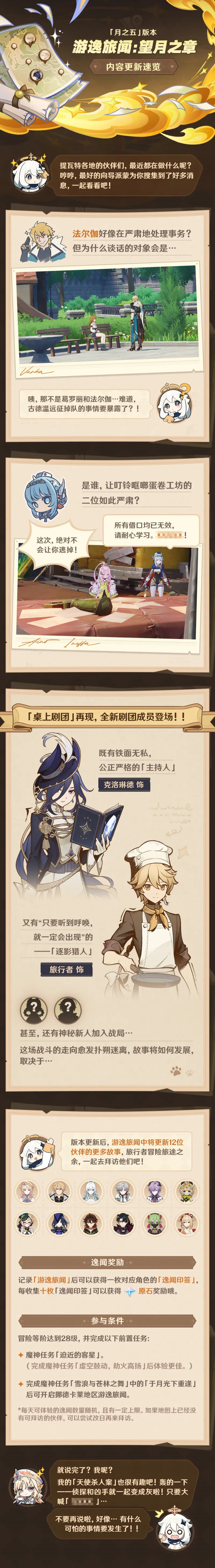 《原神》6.4版本游逸旅闻更新介绍