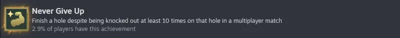 《超级高尔夫大乱斗》永不放弃成就攻略
