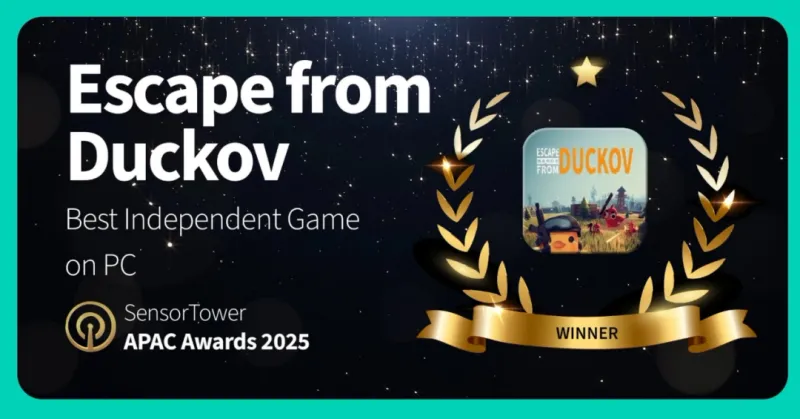 《逃离鸭科夫》获SensorTowerAPACAwards2025