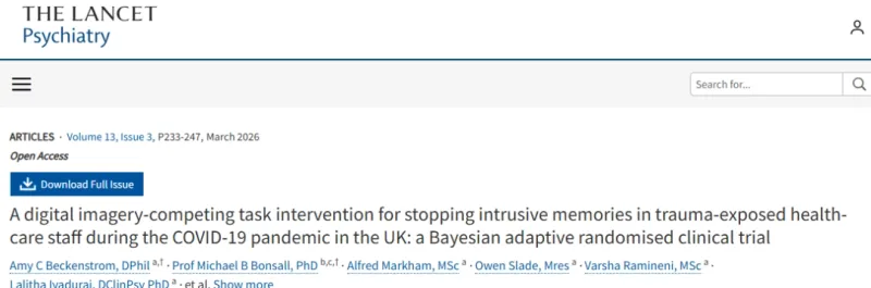 《俄罗斯方块》缓解PTSD创伤后应激障碍