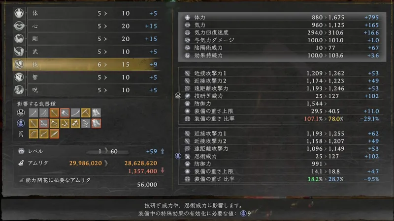 《仁王3》加点上限详解-属性加点推荐指南