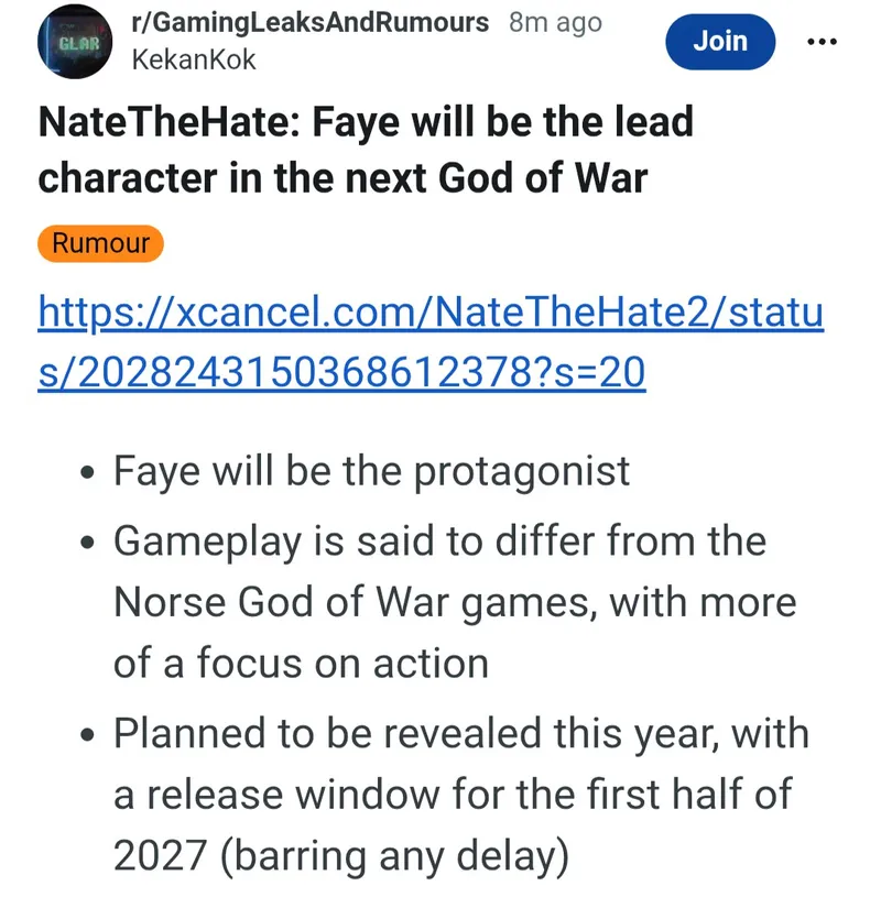 《战神4》衍生作主角变更