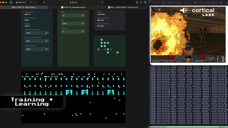 《毁灭战士》芯片神经元一周学会游戏