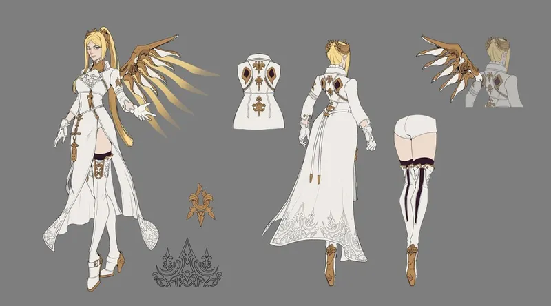 《守望先锋》尼尔联动皮肤曝光-天使化身白司令官设计揭晓