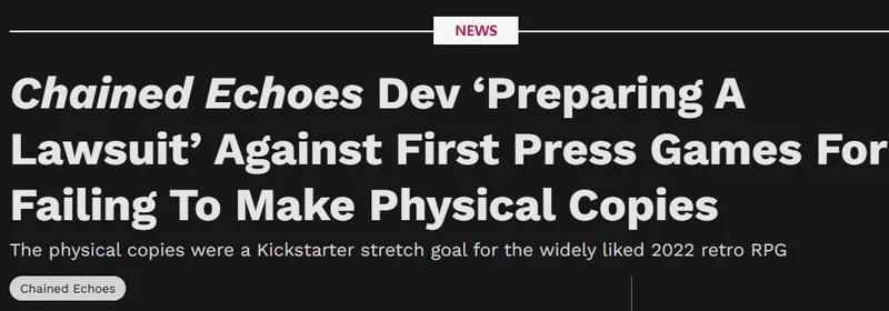 《宿命残响》德国开发者起诉发行商