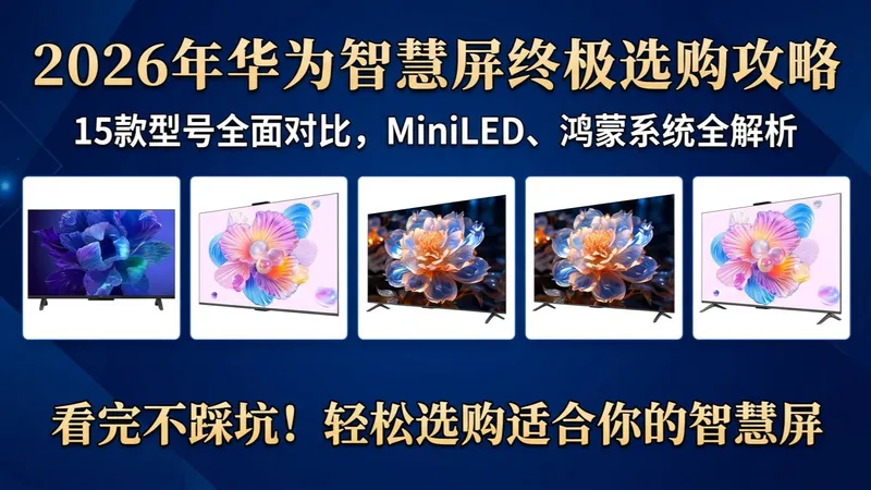 2026年华为智慧屏怎么选？15款热门型号选购指南，SE系列、Vision系列全盘点，MiniLED、高刷、鸿蒙系统哪个品牌好？避坑攻略助你轻松选购！